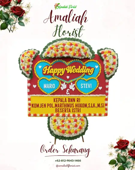 Papan Bunga Pernikahan Paberasan